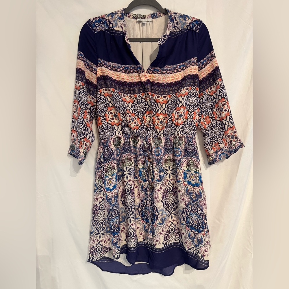 DR2 Multicolor Patterned Mini Dress